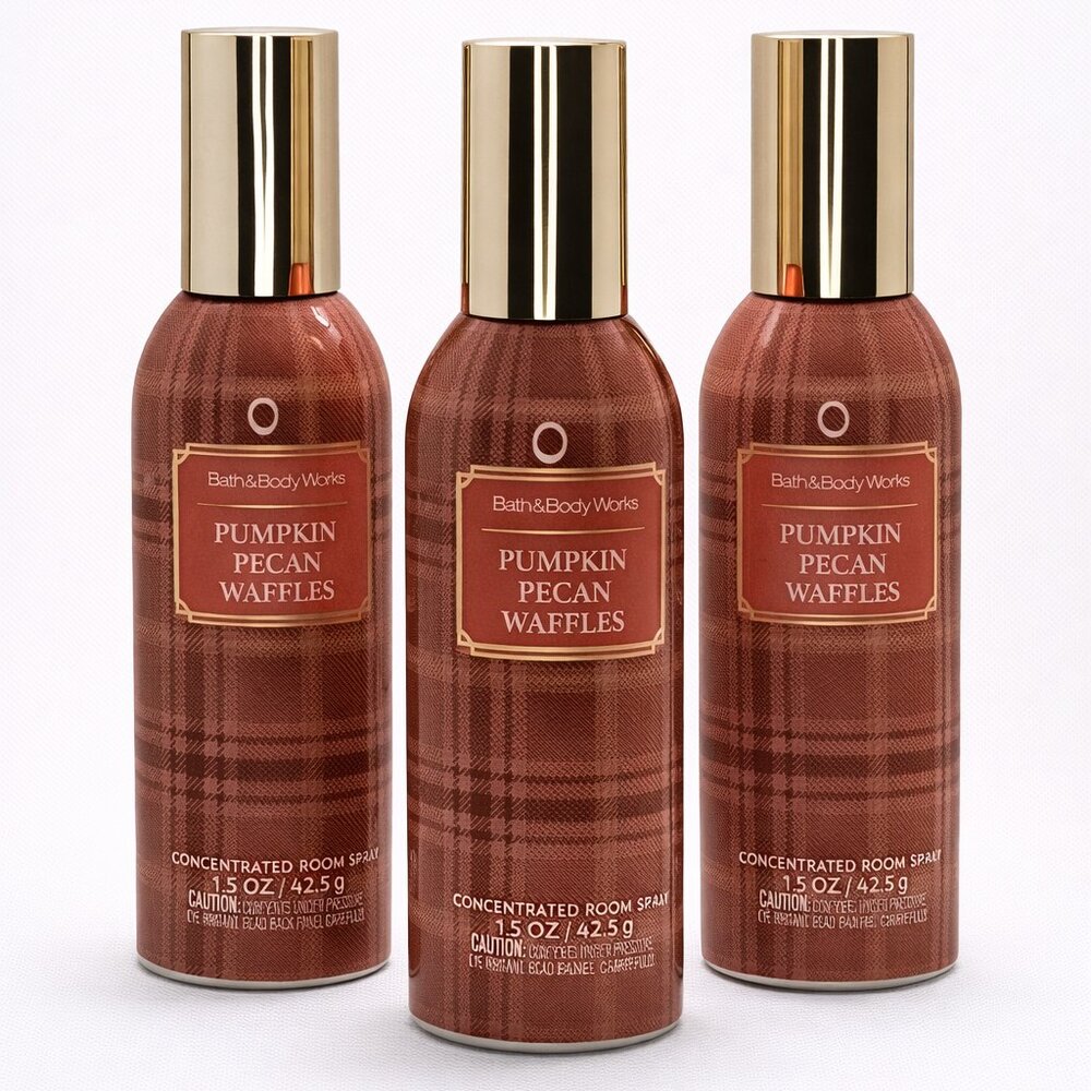Bath & Body Works 3Pack PUMPKIN PECAN WAFFLES Room Spray